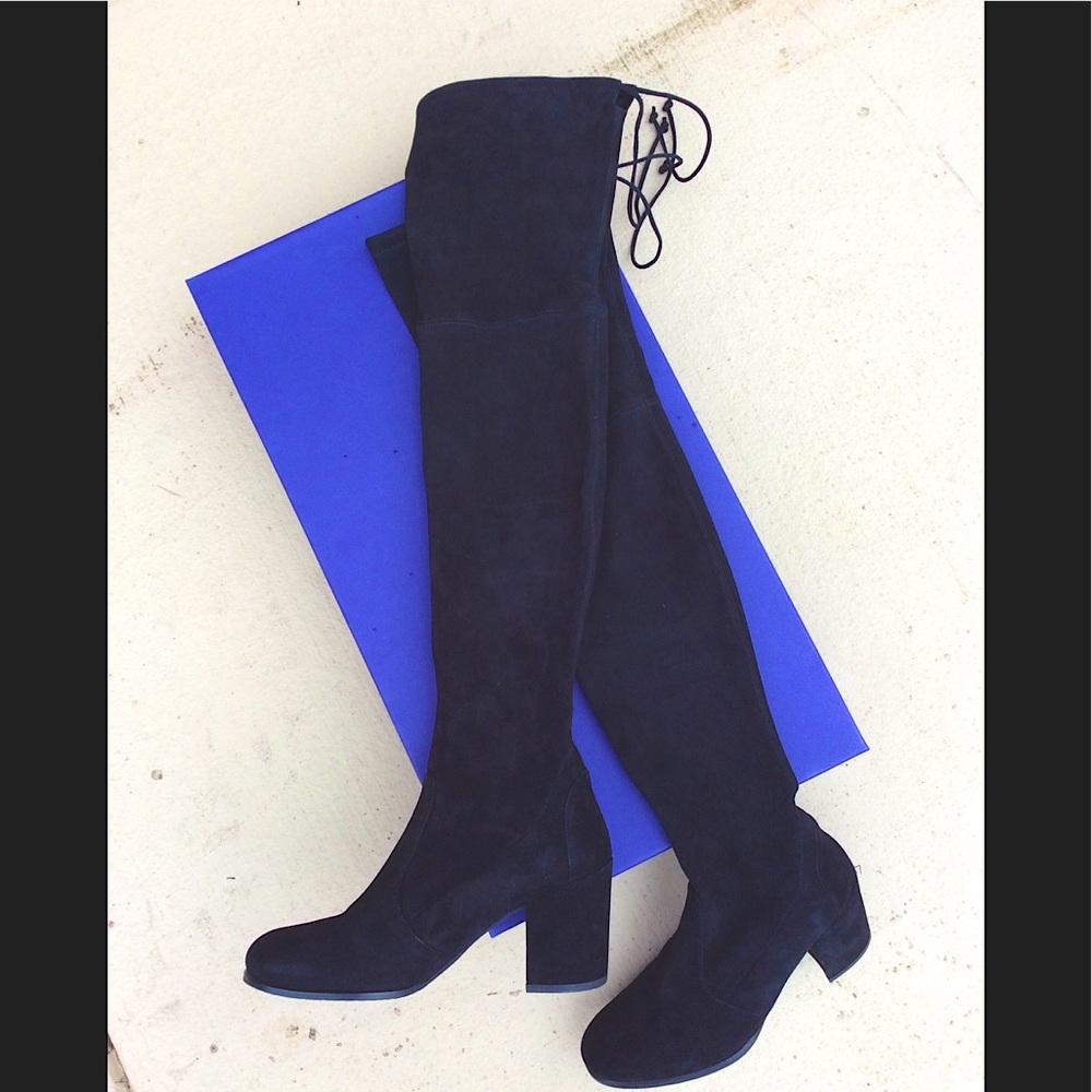 Stuart Weizmann Highland Black Suede Boot